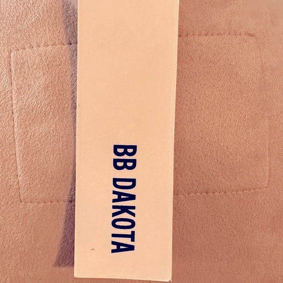 NWT BB Dakota Blush Pink faux suede open front jacket New from Nordstrom. Medium - Picture 6 of 8